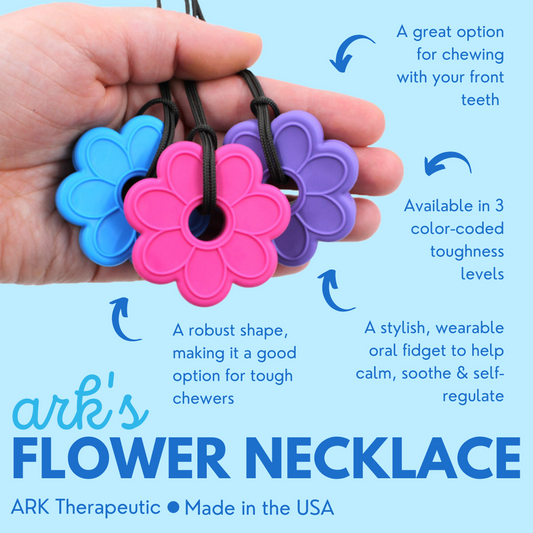 ARK Flower Chew Necklace | Standard (Light Pink) product explanation.