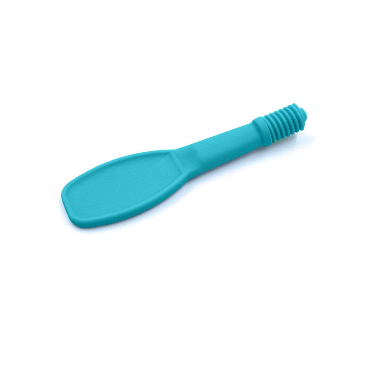 ARK Flat Spoon Tip for the Z-Vibe | Smooth. teal spoon attachment to help kids feeding.