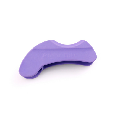 Purple ARK Right Bite feeding therapy tool – helps teach safe bite sizes and reduce oral sensory overload, suitable for NDIS feeding support plans