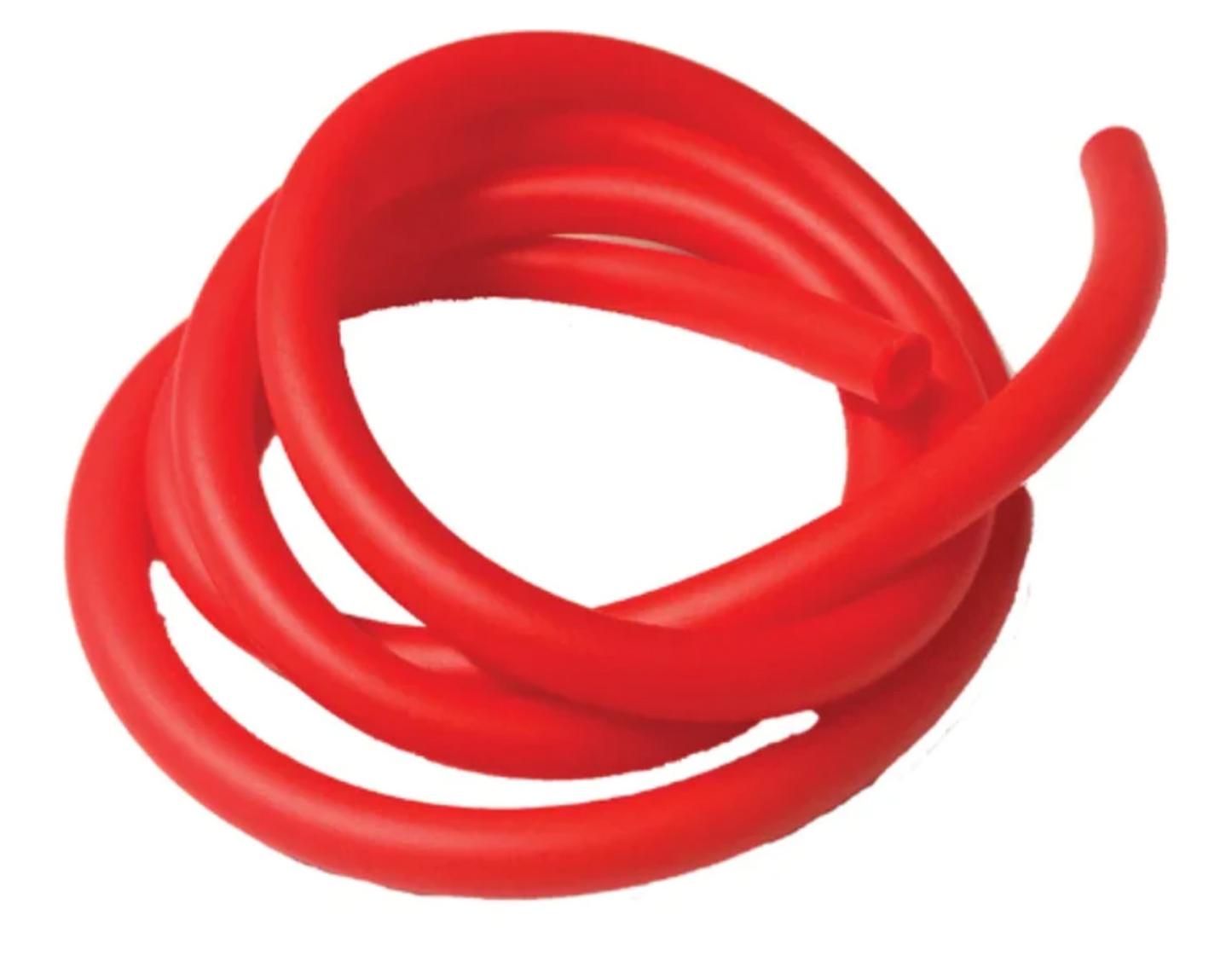 Red latex-free sensory therapy tubing – low resistance option for oral motor and bubble-blowing exercises, potentially NDIS-funded tool for sensory input