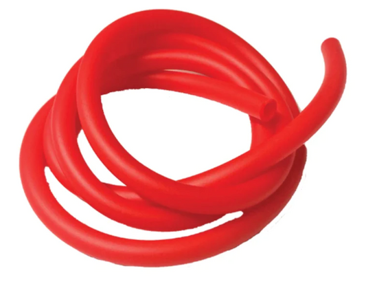 Red latex-free sensory therapy tubing – low resistance option for oral motor and bubble-blowing exercises, potentially NDIS-funded tool for sensory input
