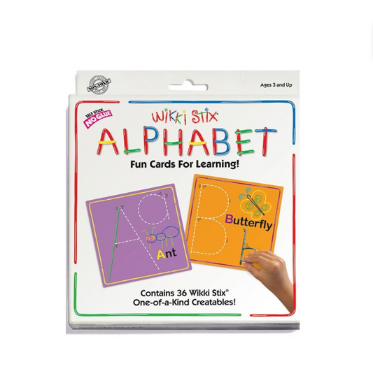 Wikki Stix Alphabet Cards set – sensory alphabet tracing resource for visual and tactile learners, suitable for NDIS-funded literacy support