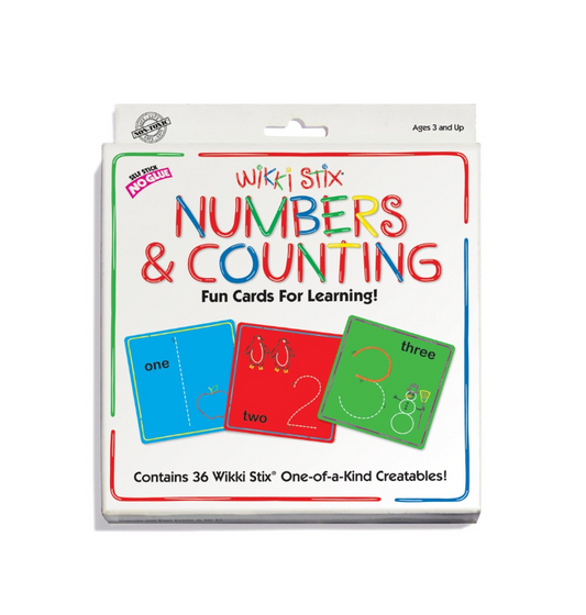 Wikki Stix Numbers and Counting Pack – educational card set with 36 reusable sensory sticks, NDIS-friendly fine motor tool