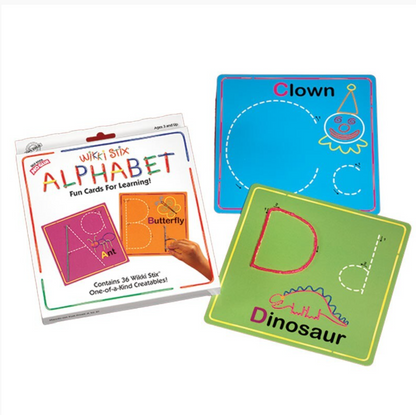 Hands-on alphabet learning cards with Wikki Stix – reusable educational flash cards supporting sensory letter formation and fine motor skills (NDIS-relevant)