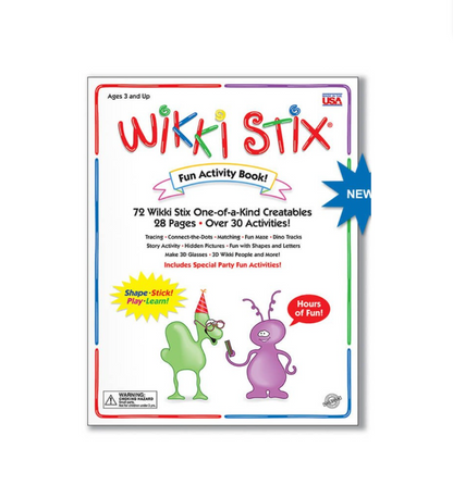 Wikki Stix Preschool Activity Book – fine motor skill development tool with 72 sticks and 28 activities, NDIS-friendly resource