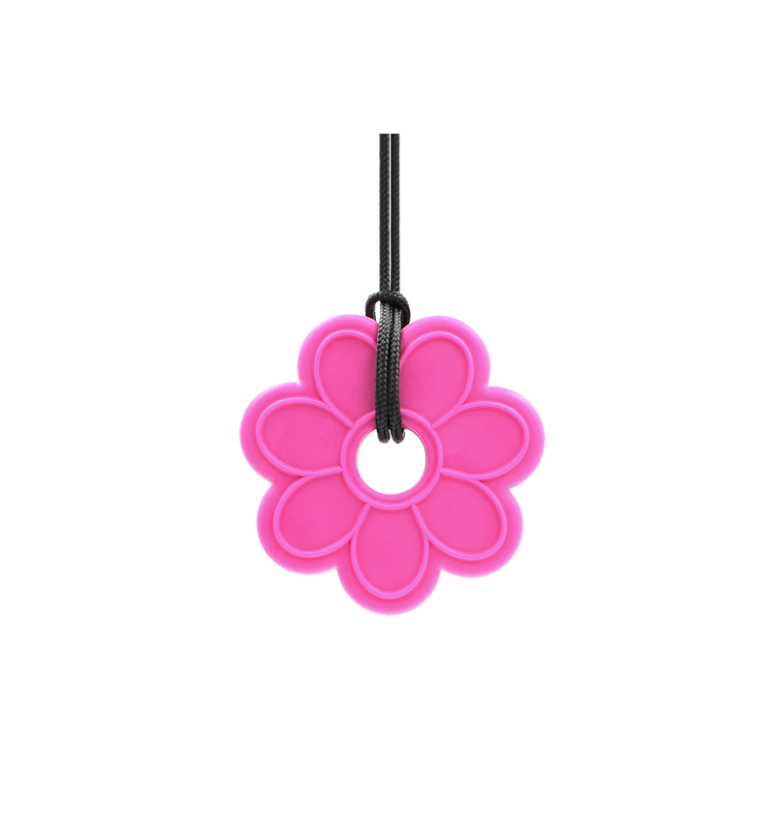 ARK Flower Chew Necklace | Medium (Hot Pink)  product image.
