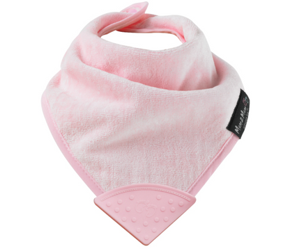 Teething Bib - Baby Pink product image.