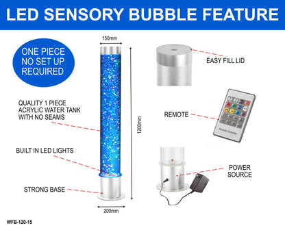 Bubble Tube Column Water Feature 120cm
