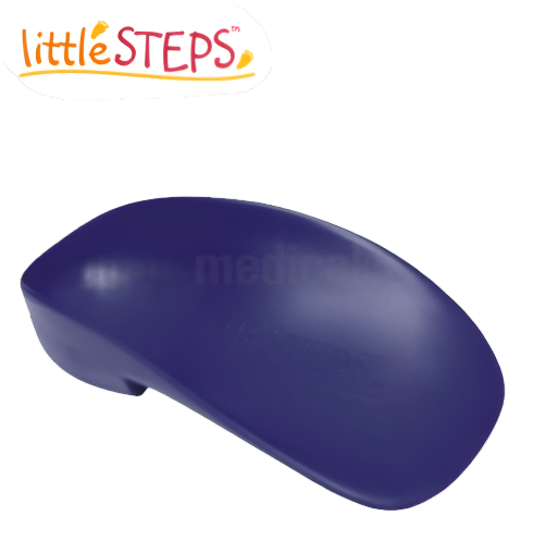 Little Steps orthotics for kids – prefabricated foot orthoses with deep heel cup and arch support, potentially NDIS-funded